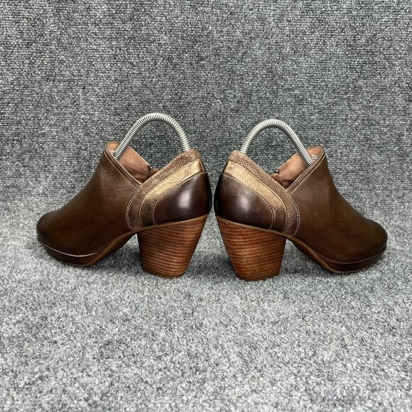 Dansko Marcia Ankle Boots Women's Size 8 Brown Leather Inside Zip Slip On Heeled - Picture 6 of 14